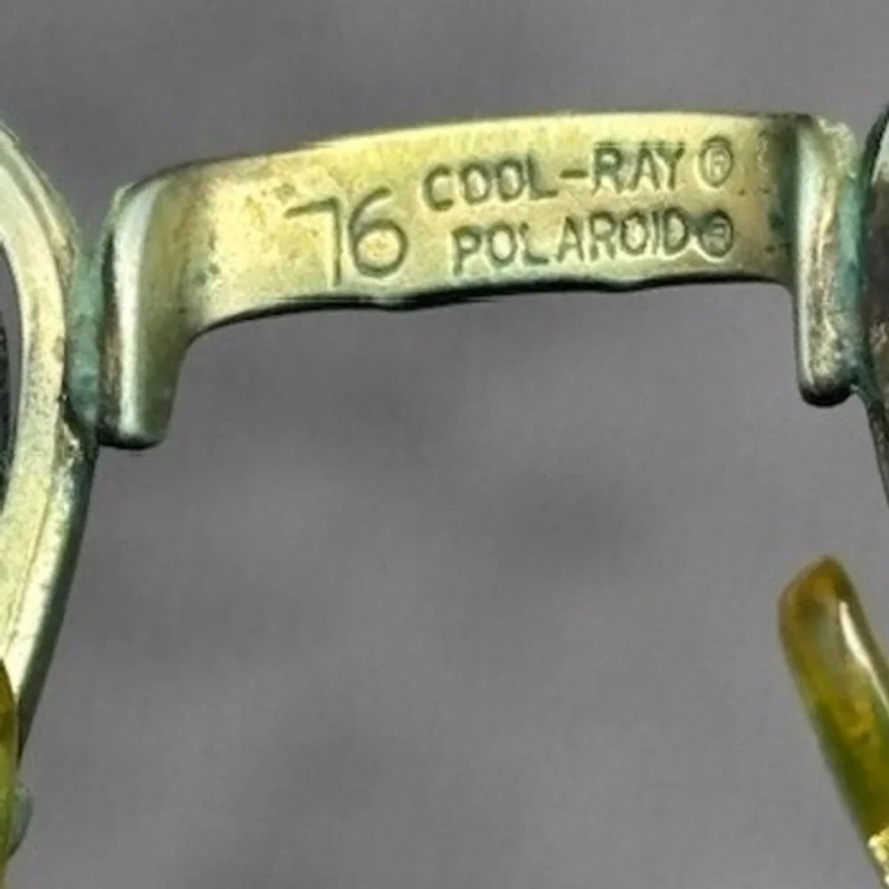 Vtg Cool-Ray Polaroid Sunglasses Unisex Gold Tone 76 Polarized Fair Patina